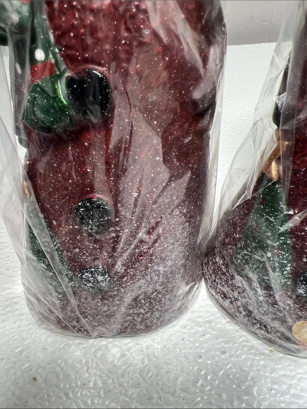 Festive Snowman Holiday Figurine Candle Set of 4 NEW